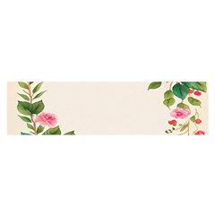 Watercolor Flower Oblong Satin Scarf (16  X 60 ) by artworkshop