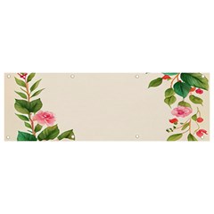 Watercolor Flower Banner And Sign 9  X 3 