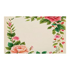 Watercolor Flower Banner And Sign 5  X 3  by artworkshop