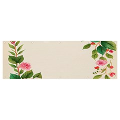 Watercolor Flower Banner And Sign 12  X 4 