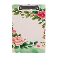 Watercolor Flower A5 Acrylic Clipboard by artworkshop