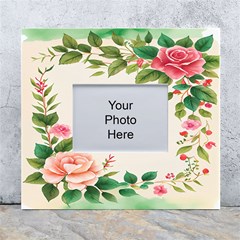 Watercolor Flower White Wall Photo Frame 5  X 7  by artworkshop