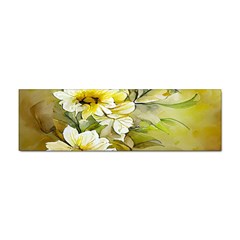 Watercolor Yellow And-white Flower Background Sticker (Bumper)