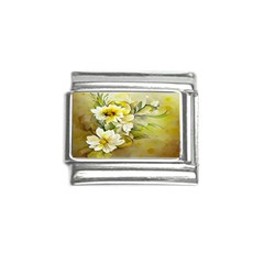 Watercolor Yellow And-white Flower Background Italian Charm (9mm) by artworkshop