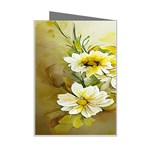 Watercolor Yellow And-white Flower Background Mini Greeting Card Right