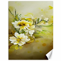 Watercolor Yellow And-white Flower Background Canvas 36  x 48 