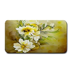 Watercolor Yellow And-white Flower Background Medium Bar Mat by artworkshop