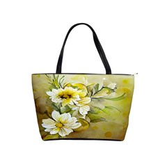 Watercolor Yellow And-white Flower Background Classic Shoulder Handbag