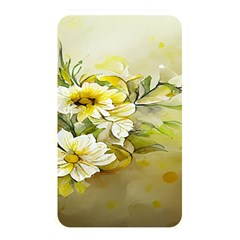 Watercolor Yellow And-white Flower Background Memory Card Reader (Rectangular)