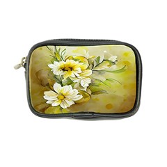 Watercolor Yellow And-white Flower Background Coin Purse by artworkshop