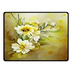 Watercolor Yellow And-white Flower Background Fleece Blanket (Small) 45 x34  Blanket Front