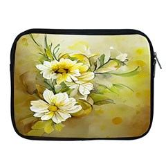 Watercolor Yellow And-white Flower Background Apple Ipad 2/3/4 Zipper Cases by artworkshop