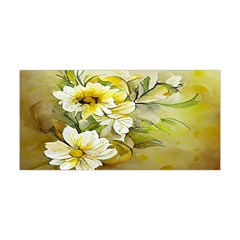 Watercolor Yellow And-white Flower Background Yoga Headband