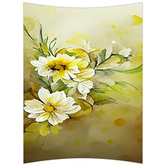 Watercolor Yellow And-white Flower Background Back Support Cushion by artworkshop