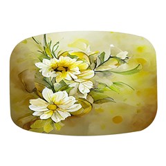 Watercolor Yellow And-white Flower Background Mini Square Pill Box by artworkshop