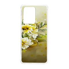 Watercolor Yellow And-white Flower Background Samsung Galaxy S20 Ultra 6 9 Inch Tpu Uv Case