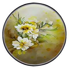 Watercolor Yellow And-white Flower Background Wireless Fast Charger(black)