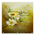 Watercolor Yellow And-white Flower Background Banner and Sign 4  x 4  Front