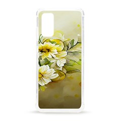 Watercolor Yellow And-white Flower Background Samsung Galaxy S20 6 2 Inch Tpu Uv Case