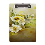 Watercolor Yellow And-white Flower Background A5 Acrylic Clipboard Front