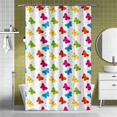 Butterfly Pattern Design Wallpaper Background Shower Curtain 48  X 72  (small)  by Ravend