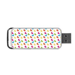 Butterfly Pattern Design Wallpaper Background Portable Usb Flash (one Side) by Ravend