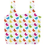 Butterfly Pattern Design Wallpaper Background Full Print Recycle Bag (XL) Back