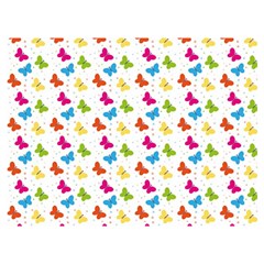 Butterfly Pattern Design Wallpaper Background One Side Premium Plush Fleece Blanket (extra Small)