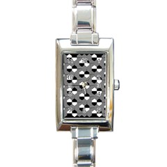 Geometric Pattern Line Form Texture Structure Rectangle Italian Charm Watch by Ravend