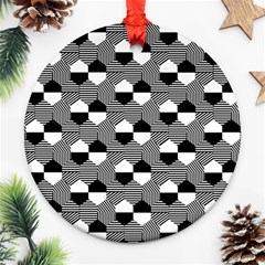 Geometric Pattern Line Form Texture Structure Ornament (round) by Ravend