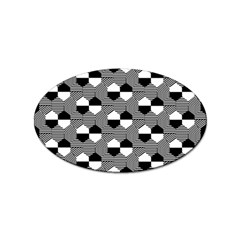 Geometric Pattern Line Form Texture Structure Sticker (oval) by Ravend