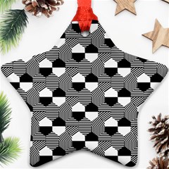 Geometric Pattern Line Form Texture Structure Star Ornament (two Sides) by Ravend