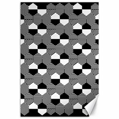 Geometric Pattern Line Form Texture Structure Canvas 12  X 18  by Ravend