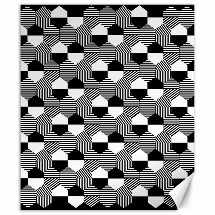 Geometric Pattern Line Form Texture Structure Canvas 20  x 24 