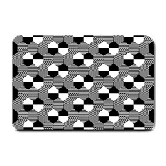 Geometric Pattern Line Form Texture Structure Small Doormat by Ravend