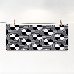 Geometric Pattern Line Form Texture Structure Hand Towel by Ravend