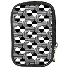 Geometric Pattern Line Form Texture Structure Compact Camera Leather Case by Ravend