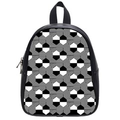 Geometric Pattern Line Form Texture Structure School Bag (small) by Ravend