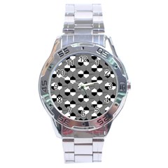 Geometric Pattern Line Form Texture Structure Stainless Steel Analogue Watch by Ravend