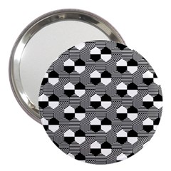 Geometric Pattern Line Form Texture Structure 3  Handbag Mirrors by Ravend