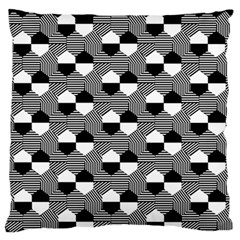 Geometric Pattern Line Form Texture Structure Standard Premium Plush Fleece Cushion Case (one Side) by Ravend