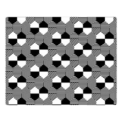 Geometric Pattern Line Form Texture Structure Premium Plush Fleece Blanket (large) by Ravend