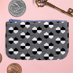 Geometric Pattern Line Form Texture Structure Large Coin Purse by Ravend