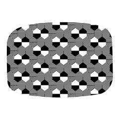 Geometric Pattern Line Form Texture Structure Mini Square Pill Box by Ravend