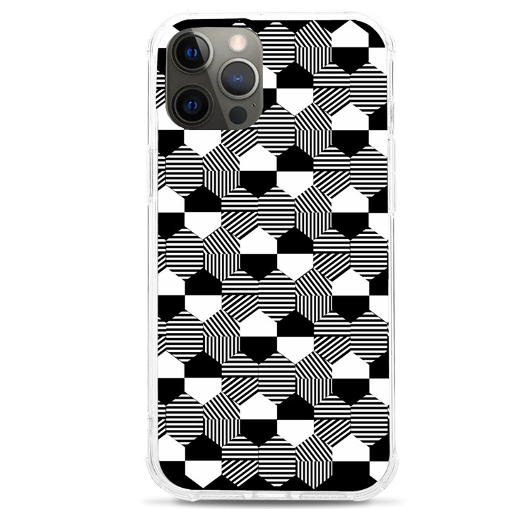 Geometric Pattern Line Form Texture Structure iPhone 12 Pro max TPU UV Print Case