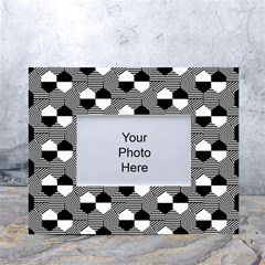 Geometric Pattern Line Form Texture Structure White Tabletop Photo Frame 4 x6  by Ravend