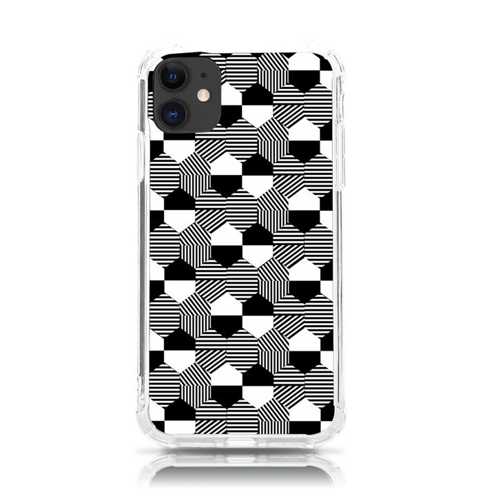 Geometric Pattern Line Form Texture Structure iPhone 11 TPU UV Print Case