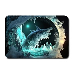 Sculpture Dinosaur Shark Frozen Winter Fantasy Plate Mats by Ravend