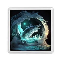 Sculpture Dinosaur Shark Frozen Winter Fantasy Memory Card Reader (square) by Ravend