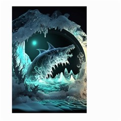 Sculpture Dinosaur Shark Frozen Winter Fantasy Large Garden Flag (two Sides)